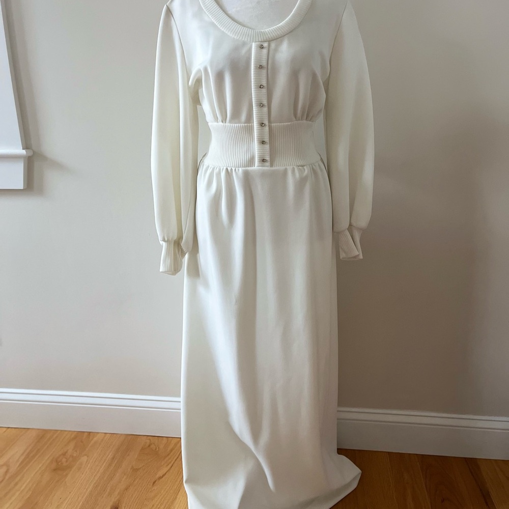 Vintage Alison Ayres White Maxi Dress
